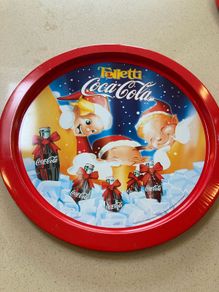 Coca Cola Christmas Metal Tray Rare