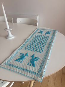 Sardinian embroidered table runner