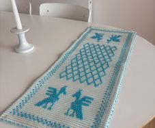 Sardinian embroidered table runner
