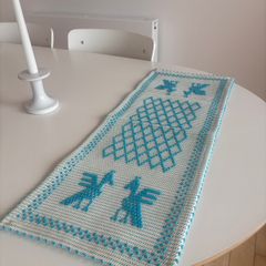 Sardinian embroidered table runner