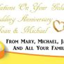 Wedding Anniversary Party Banner Personalised to your needs - just ask? Image 8