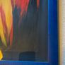 Oil on board 3 women framed and glazed in a nice blue frame unsigned Image 5