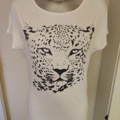 Cream tiger top size UK12 EU40 Postage included