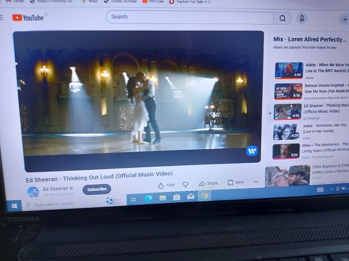 Toshiba Satellite Model C50-A-16C, Intel Pentium CPU B960, 2.2 GHz, 6GB Ram, 1 Terrabyte HDD, Microsoft Edge, Chrome, and VLC