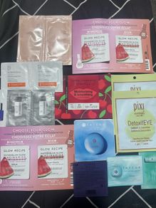 Sephora, Tatcha, Clinique, glow recipe, Pixi, dr Dennis, Dermalogica, vegamour gro samples bundle perfect for travel