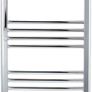 NEW SALE | Chrome Straight Heated Towel Rail W400mm x H800mm Flat Central Heating Towel Radiator Bathroom Rack Image 3