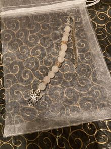 Beautiful Handmade Rose Quartz Crystal Angel Bookmark