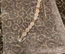Beautiful Handmade Rose Quartz Crystal Angel Bookmark
