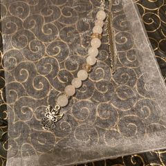 Beautiful Handmade Rose Quartz Crystal Angel Bookmark