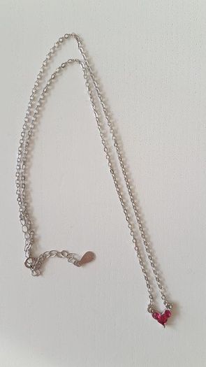 Silver plated heart necklace