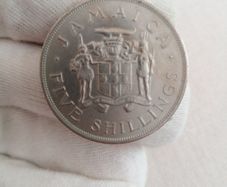 1966 Jamaica 5 Shillings Coin