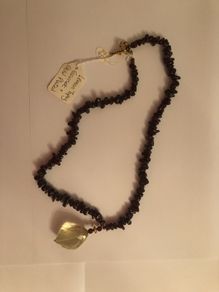 Lemon topaz, Garnet & Gold plated necklace