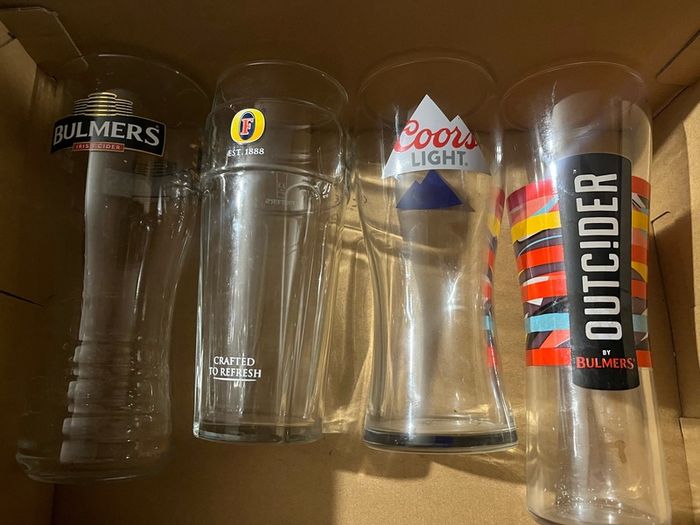 whiskey beer glasses