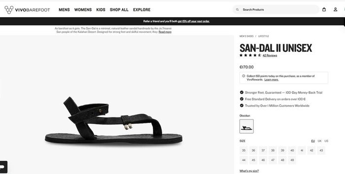 2 x Vivobarefoot San-Dal Leather Barefoot Sandals SIZE 44&45 RRP170