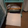 Turquoise bedside locker. Image 6