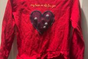 Girls Red Long Sleeved Tshirt