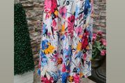 Vintage 80s 90s  floral Midi skirt size small