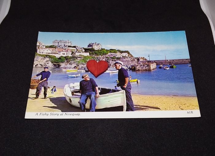 A Fishy Story at Newquay , Cornwall - Postcard