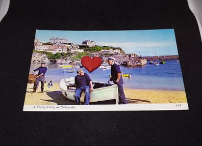 A Fishy Story at Newquay , Cornwall - Postcard