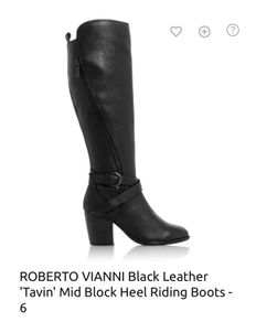 Roberto Vianni  Tavin Block Heel Riding Boots black - 6
