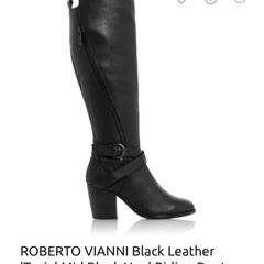 Roberto Vianni  Tavin Block Heel Riding Boots black - 6