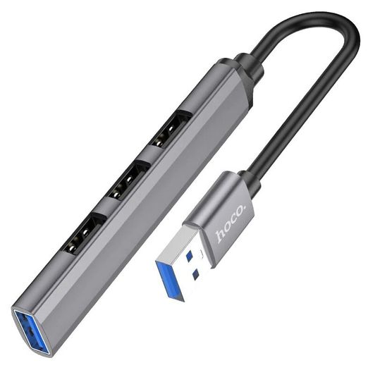 Hoco HB26 Aluminum Alloy 4 in 1 USB to USB3.0 + USB2.0.3 Adaptor