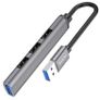 Hoco HB26 Aluminum Alloy 4 in 1 USB to USB3.0 + USB2.0.3 Adaptor Image 2