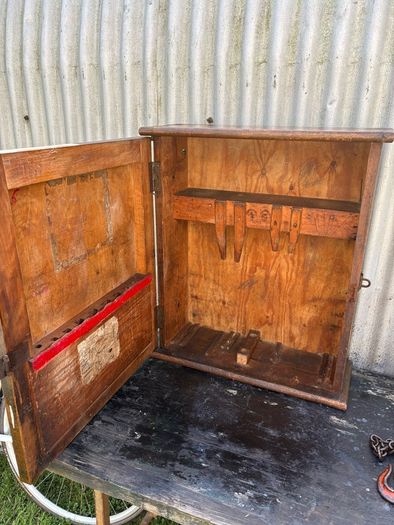 Antique Industrial School woodwork cabinet c1920
