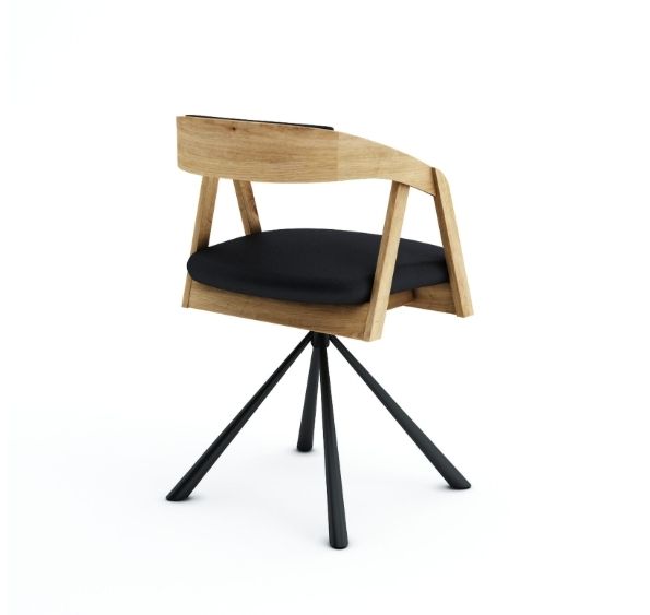 Vanguard Oak Swivel Dining Armchair  Modern Wood Meets Function