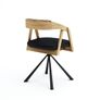 Vanguard Oak Swivel Dining Armchair  Modern Wood Meets Function Image 2