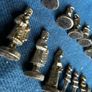 18 Vintage metal chess pieces Image 5