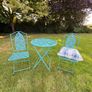 Teal metal garden set (new) Image 2
