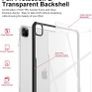 XUNDD Case for iPad Pro 11 Inch 2021 (3rd Generation), Slim Clear Backshell, Shock Absorption Soft TPU Edge Bumper [Support Apple Pencil Charging] - Black Image 6