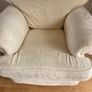 3 seater couch and 2 single seater couches chairs recliner foot stool embossed cream and 2 2 seater rustic great condition with gold pharaoh pattern the lot 600euros great bargain for great amount of great quality furniture Image 7