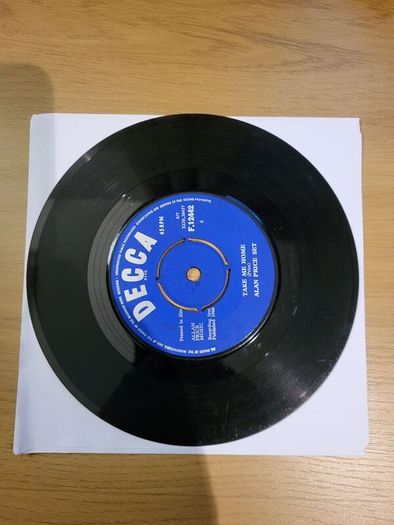 Alan Price Set Take Me Home 7 inch Vinyl Single Decca F12442