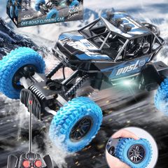 New RC Toy High Speed Remote Control Cars With Colorful Flashing LED Lights Rubber Wheels Off-road Car Toys For Boys Children Gifts