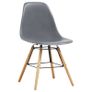 5 Piece Dining Set Plastic Grey Image 7
