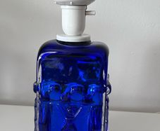 Cobalt blue Swedish lamp base by Josef Schott