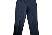 Karen Millen wool/leather trim high-waist Trousers