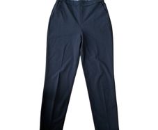 Karen Millen wool/leather trim high-waist Trousers