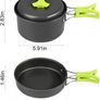 Camping Cookware Kit, 15 in 1 Outdoor Cooking Set Cooking Equipment Utensils for 1 to 2 People Camping Backpacking Hiking Picnic Outdoor - Lightweight, Compact, Durable (FREE POSTAGE) Image 3