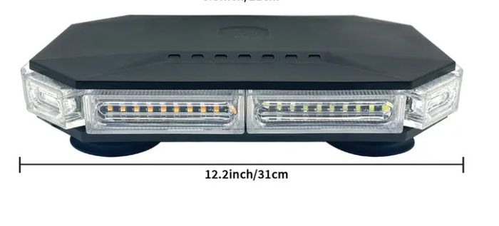 EINERCAR 76 LED Light Bar - Octagonal, High Brightness, Magnetic Mount, 12-24V Beacon