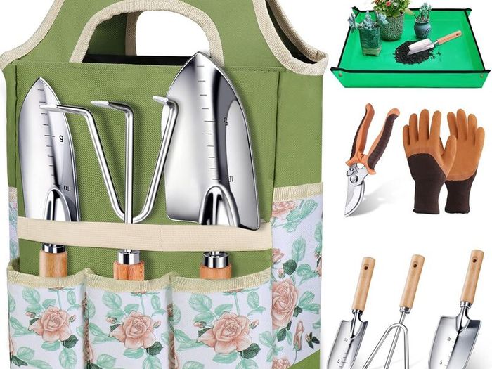 Garden Hand Tools Set 7 Piece - Heavy Duty with Bag - Brand New