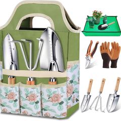 Garden Hand Tools Set 7 Piece - Heavy Duty with Bag - Brand New