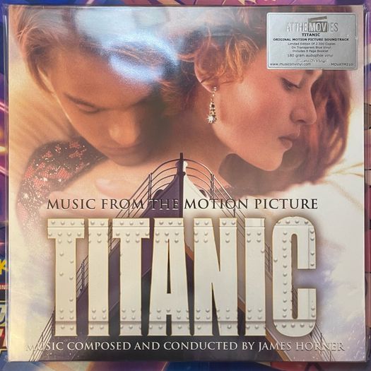 Titanic Original Movie Music 2 LP Transparent Blue Vinyls Limited Serialized Edition