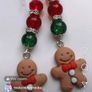 Handmade Gingerbread Man Crystal Earrings Image 2