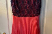 Pink dress with lace