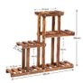 Carbonized Wood Plant Stand Multi Tier Succulent Rack Mini Desktop Plant Holder for Outdoor Balcony Garden Image 3