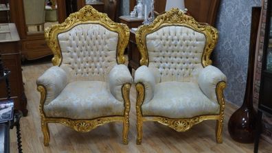 Royal Gold Baroque Armchairs