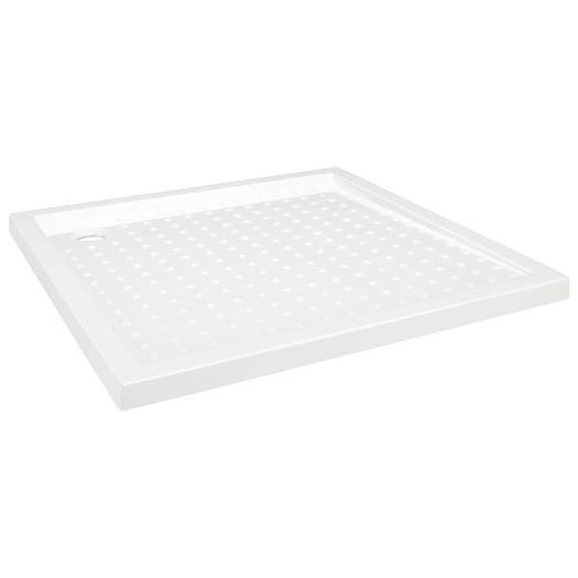 Shower Base Tray with Dots White 90x90x4 cm